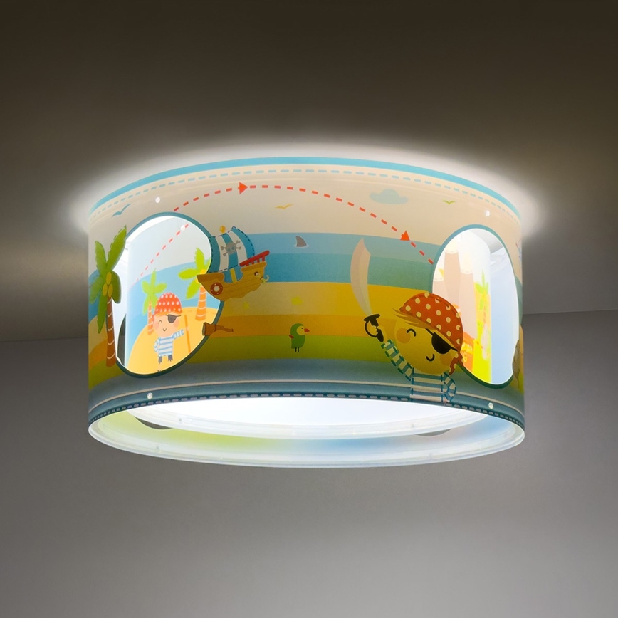 Dalber 60656 - Dečije plafonsko svetlo PIRATE ISLAND 2xE27/15W/230V