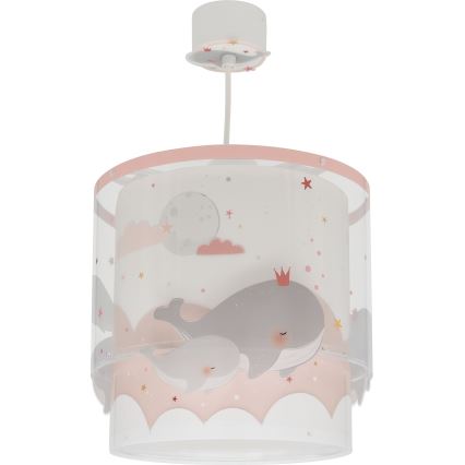 Dalber 61172S - Dečiji luster WHALE DREAMS 1xE27/15W/230V roze