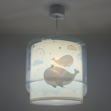 Dalber 61172T - Dečiji luster WHALE DREAMS 1xE27/15W/230V plava