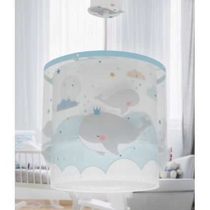 Dalber 61172T - Dečiji luster WHALE DREAMS 1xE27/15W/230V plava