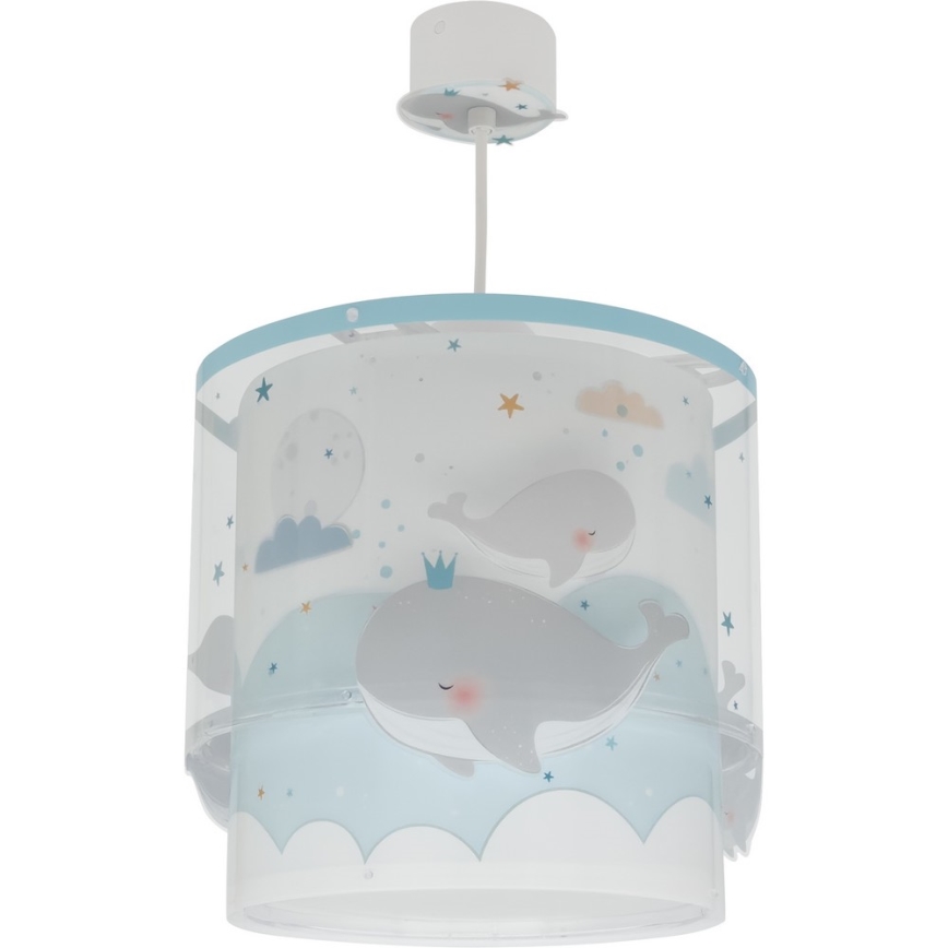 Dalber 61172T - Dečiji luster WHALE DREAMS 1xE27/15W/230V plava
