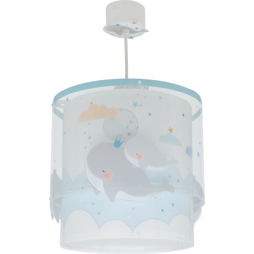 Dalber 61172T - Dečiji luster WHALE DREAMS 1xE27/15W/230V plava
