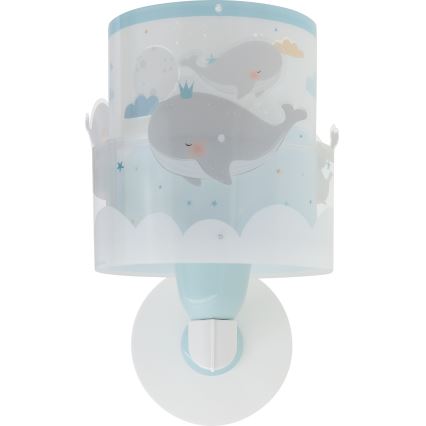 Dalber 61179T - Dečija zidna rasveta WHALE DREAMS 1xE27/15W/230V plava