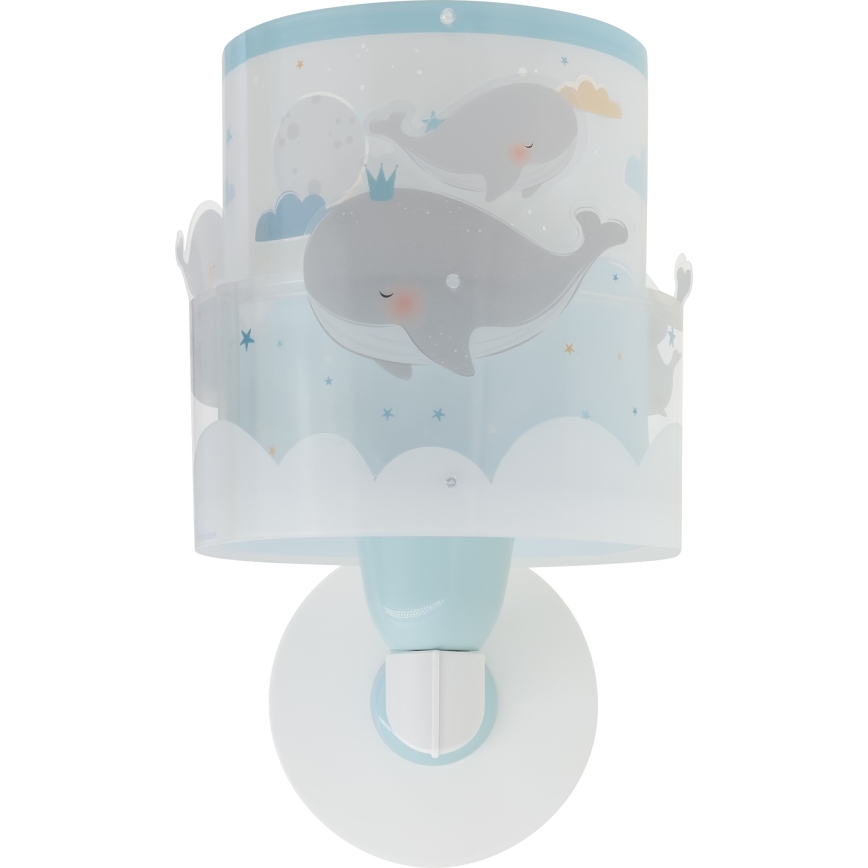 Dalber 61179T - Dečija zidna rasveta WHALE DREAMS 1xE27/15W/230V plava