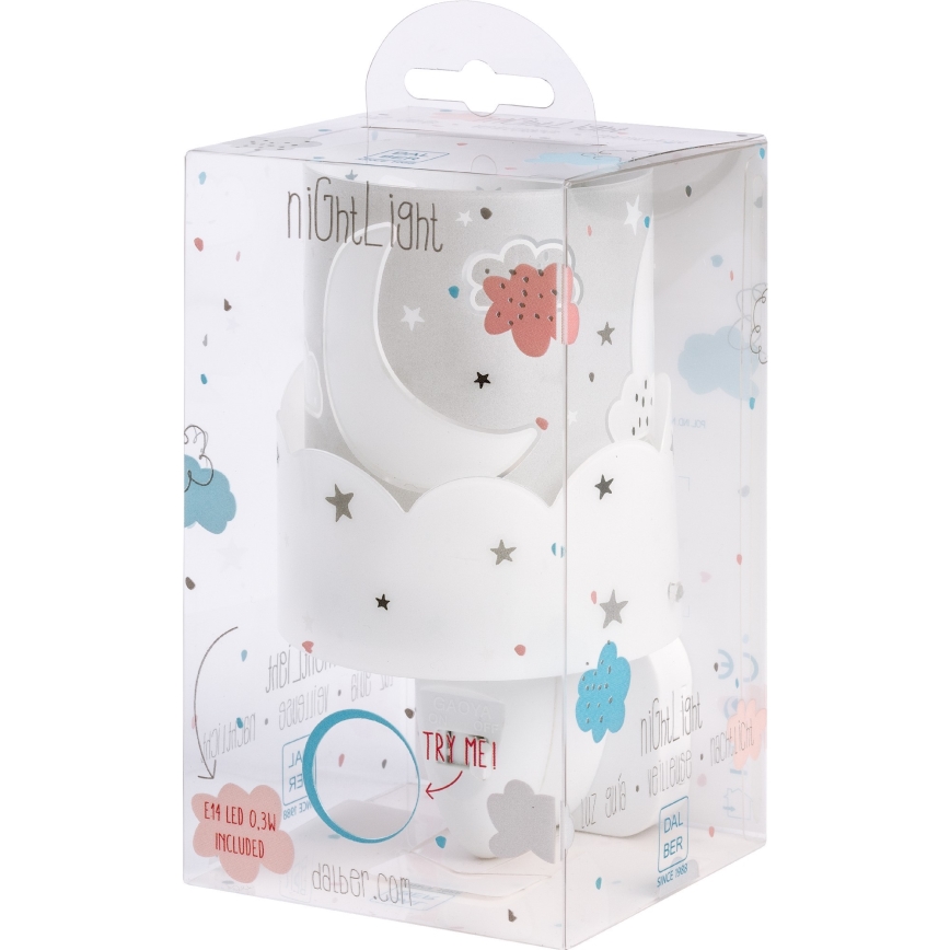 Dalber 61235E - LED lampica za utičnicu MOON 1xE14/0,5W/230V