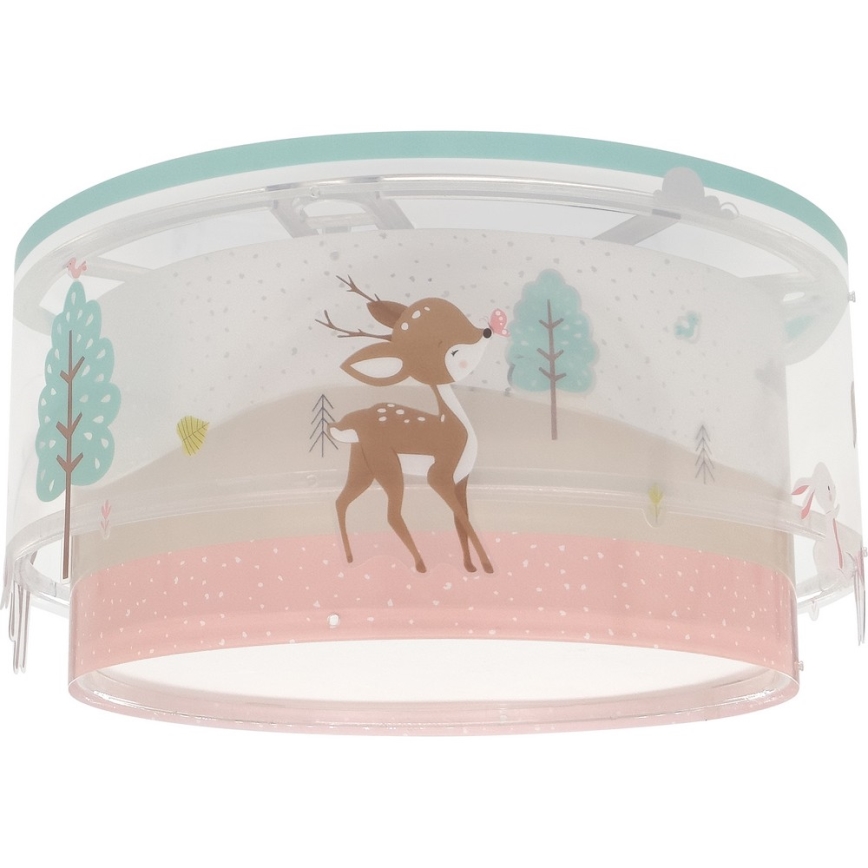 Dalber 61276 - Dečija plafonjera LOVING DEER 2xE27/15W/230V