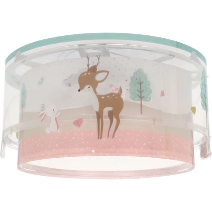 Dalber 61276 - Dečija plafonjera LOVING DEER 2xE27/15W/230V