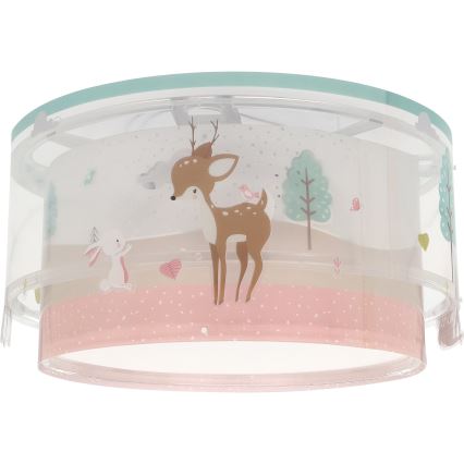 Dalber 61276 - Dečija plafonjera LOVING DEER 2xE27/15W/230V