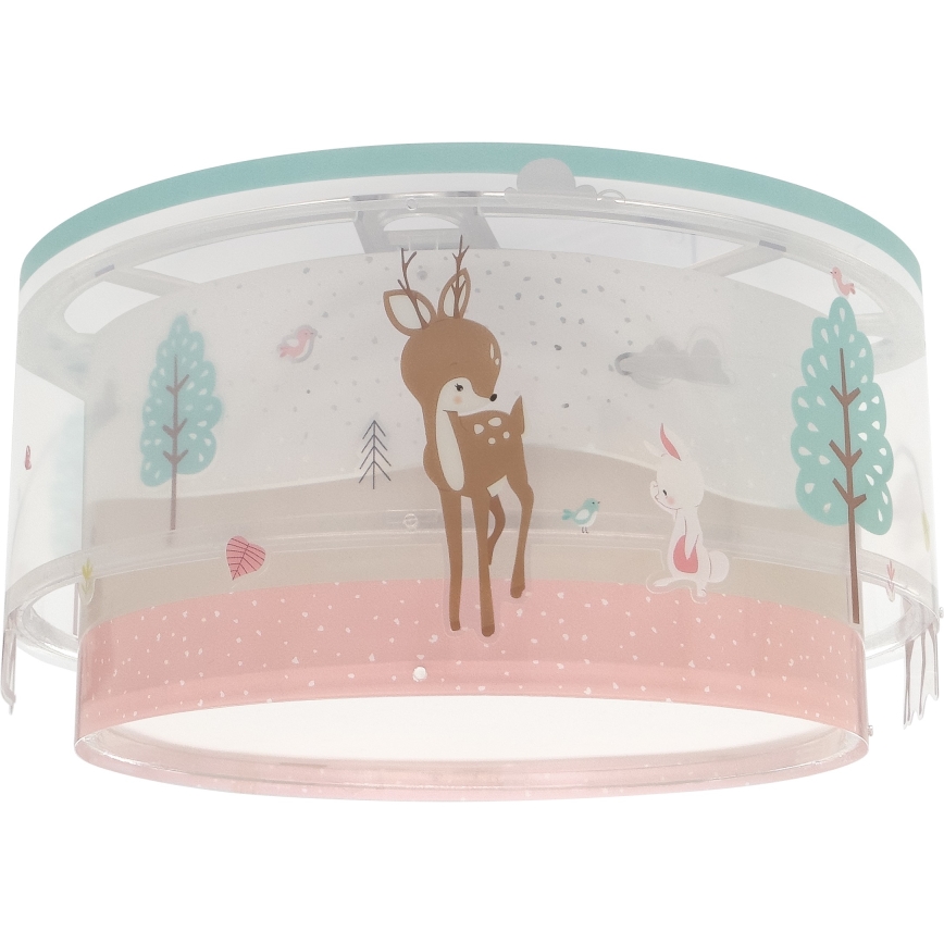 Dalber 61276 - Dečija plafonjera LOVING DEER 2xE27/15W/230V