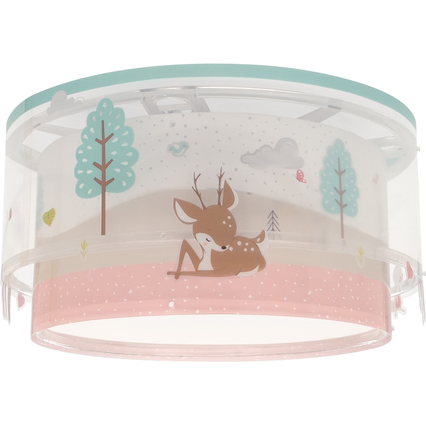 Dalber 61276 - Dečija plafonjera LOVING DEER 2xE27/15W/230V