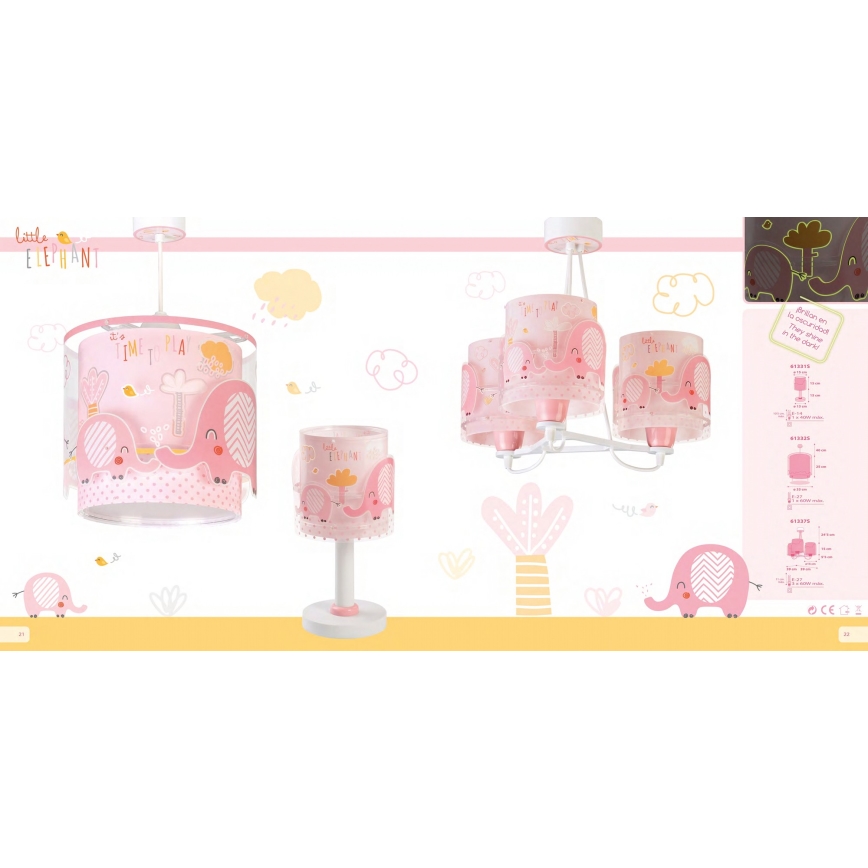 Dalber 61331S - Dečja lampica LITTLE ELEPHANT 1xE14/40W/230V
