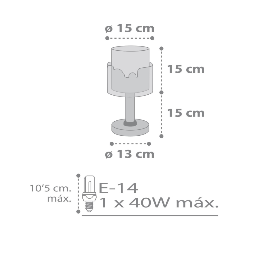 Dalber 61681 - Dečija lampica BABY TRAVEL 1xE14/40W/230V