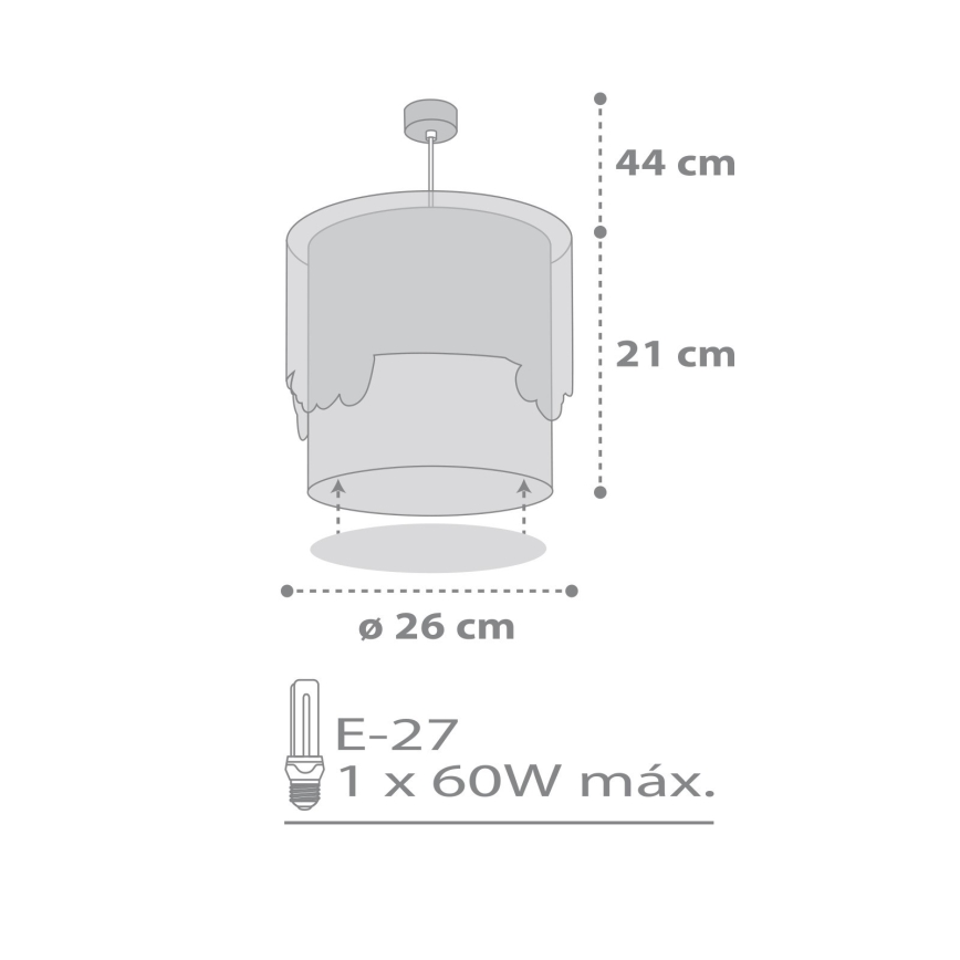 Dalber 61682 - Dečiji luster BABY TRAVEL 1xE27/60W/230V