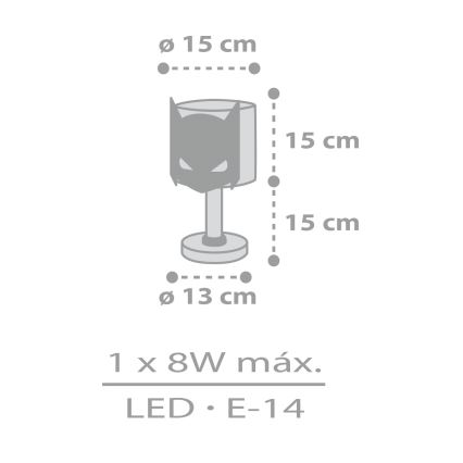 Dalber 61801 - Dečija lampica DARK HERO 1xE14/8W/230V