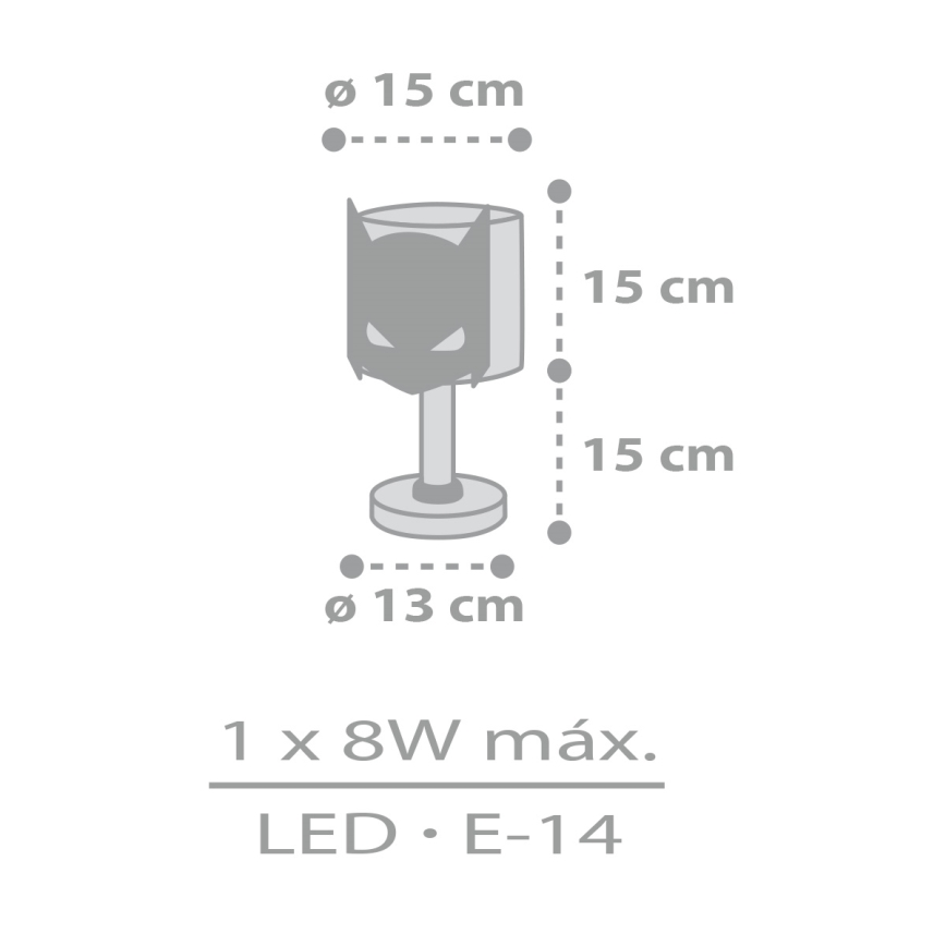 Dalber 61801 - Dečija lampica DARK HERO 1xE14/8W/230V