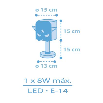 Dalber 61811 - Dečija lampica plavo HERO 1xE14/8W/230V