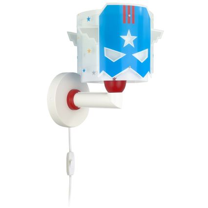 Dalber 61819 - Dečija zidna rasveta plavo HERO 1xE27/15W/230V