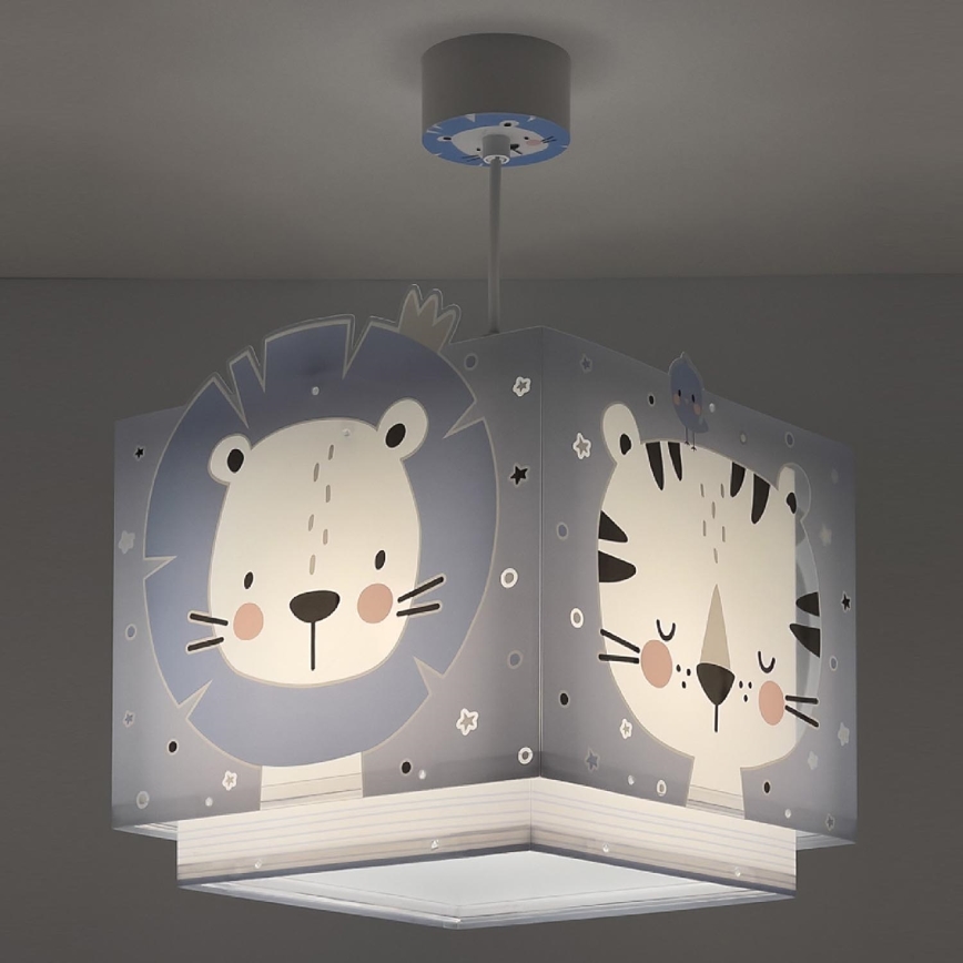 Dalber 63112T - Dečiji luster JUNGLE 1xE27/15W/230V plava