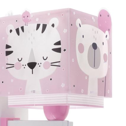 Dalber 63119S - Dečije zidno svetlo JUNGLE 1xE27/15W/230V ružičasta