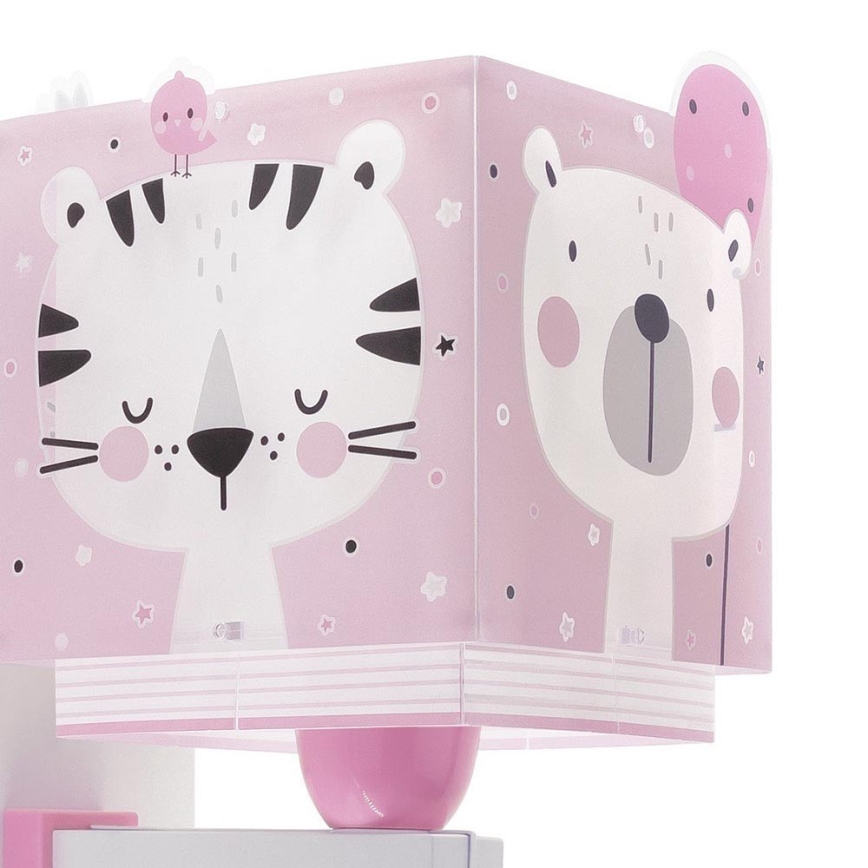 Dalber 63119S - Dečije zidno svetlo JUNGLE 1xE27/15W/230V ružičasta