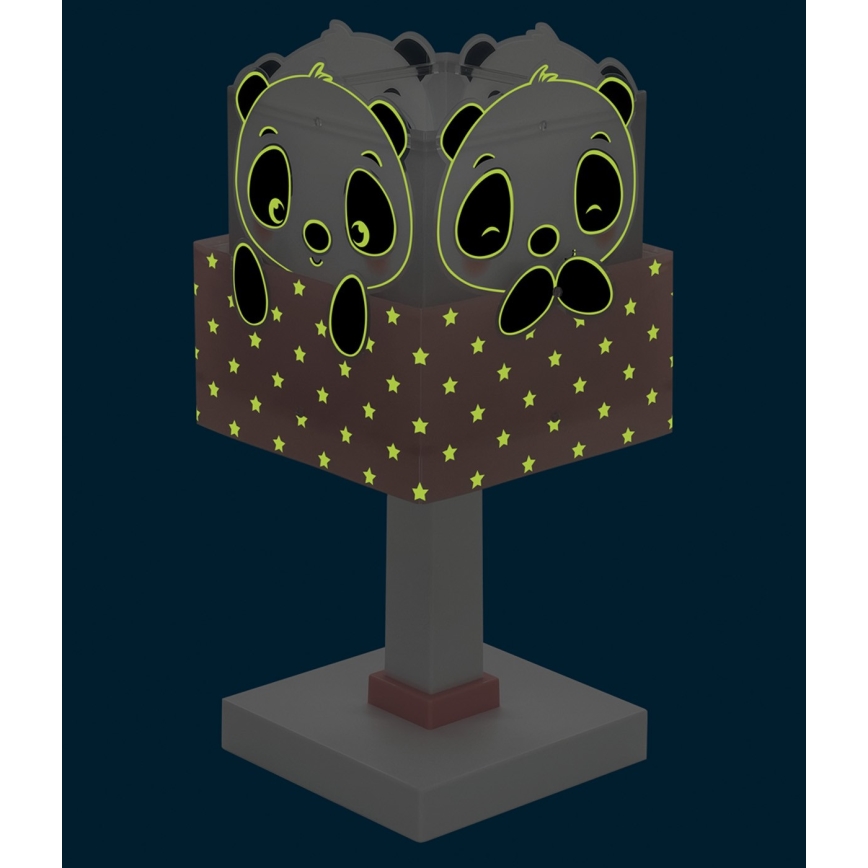 Dalber 63161S - Dečija lampica PANDA 1xE14/40W/230V ružičasta