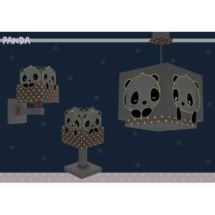 Dalber 63161S - Dečija lampica PANDA 1xE14/40W/230V ružičasta