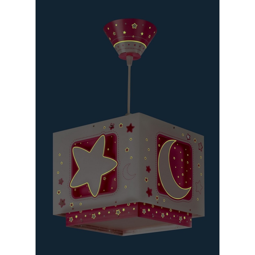 Dalber 63232S - Dečiji luster na sajli MOON LIGHT 1xE27/60W/230V