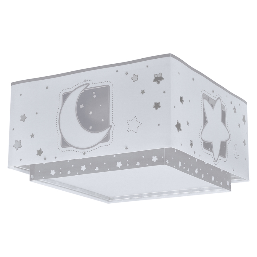 Dalber 63236E - Dečija plafonjera MOONLIGHT 2xE27/60W/230V sivo