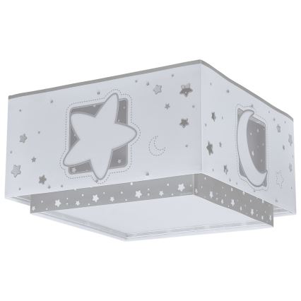 Dalber 63236E - Dečija plafonjera MOONLIGHT 2xE27/60W/230V sivo