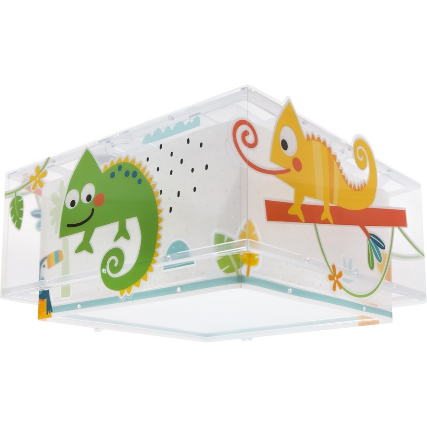 Dalber 63316 - Dečija plafonjera HAPPY JUNGLE 2xE27/15W/230V