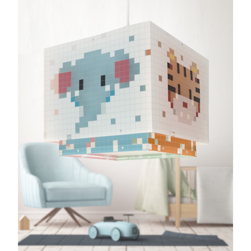 Dalber 63372 - Dečiji luster LITTLE PIXEL 1xE27/15W/230V