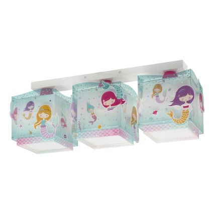 Dalber 63443 - Dečija plafonjera MERMAIDS 3xE27/60W/230V