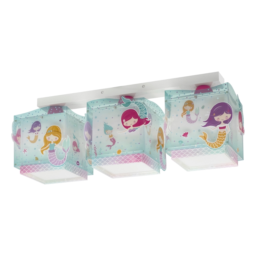Dalber 63443 - Dečija plafonjera MERMAIDS 3xE27/60W/230V