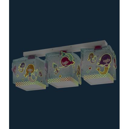 Dalber 63443 - Dečija plafonjera MERMAIDS 3xE27/60W/230V