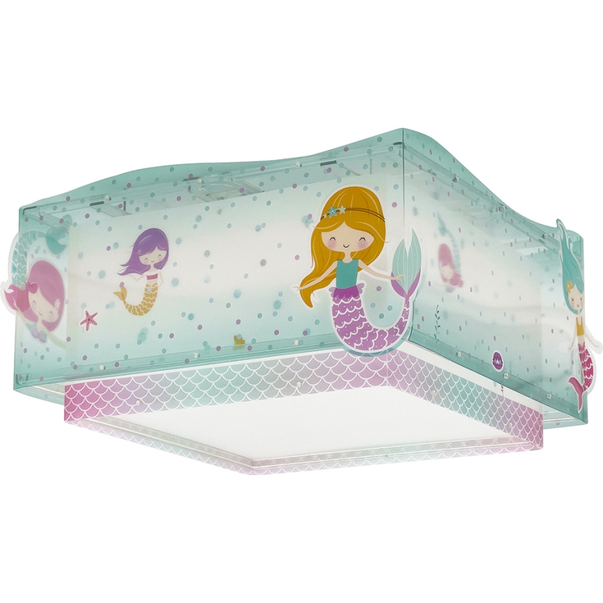 Dalber 63446 - Dečija plafonjera MERMAIDS 2xE27/60W/230V