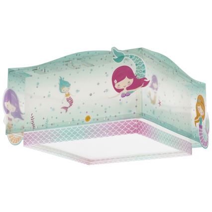 Dalber 63446 - Dečija plafonjera MERMAIDS 2xE27/60W/230V