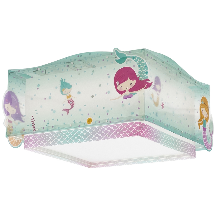 Dalber 63446 - Dečija plafonjera MERMAIDS 2xE27/60W/230V
