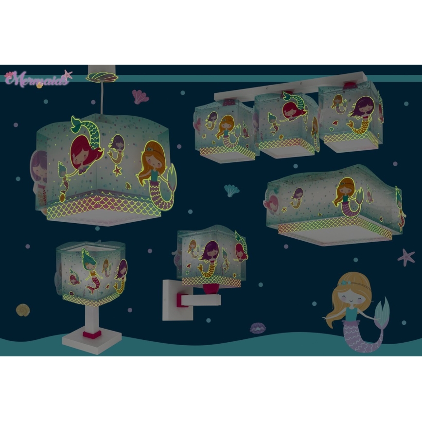 Dalber 63449 - Dečija zidna rasveta MERMAIDS 1xE27/60W/230V