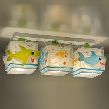 Dalber 63473 - Dečija plafonjera BABY SHARK 3xE27/60W/230V