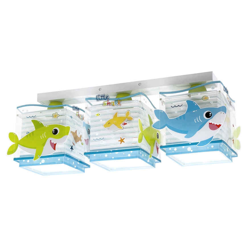 Dalber 63473 - Dečija plafonjera BABY SHARK 3xE27/60W/230V