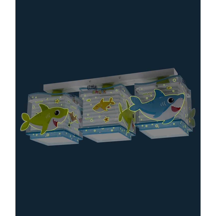 Dalber 63473 - Dečija plafonjera BABY SHARK 3xE27/60W/230V