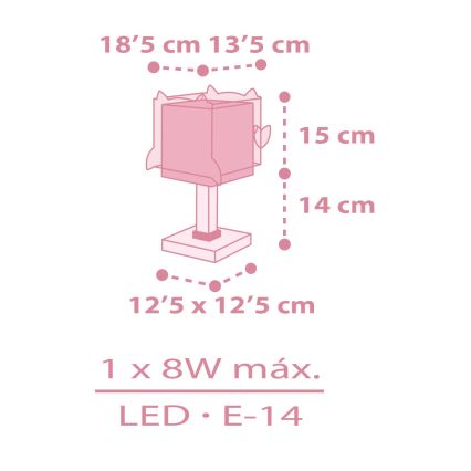 Dalber 64481 -  Dečija lampica LITTLE FRIENDS 1xE14/8W/230V