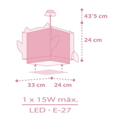 Dalber 64482 - Dečiji luster LITTLE FRIENDS 1xE27/15W/230V
