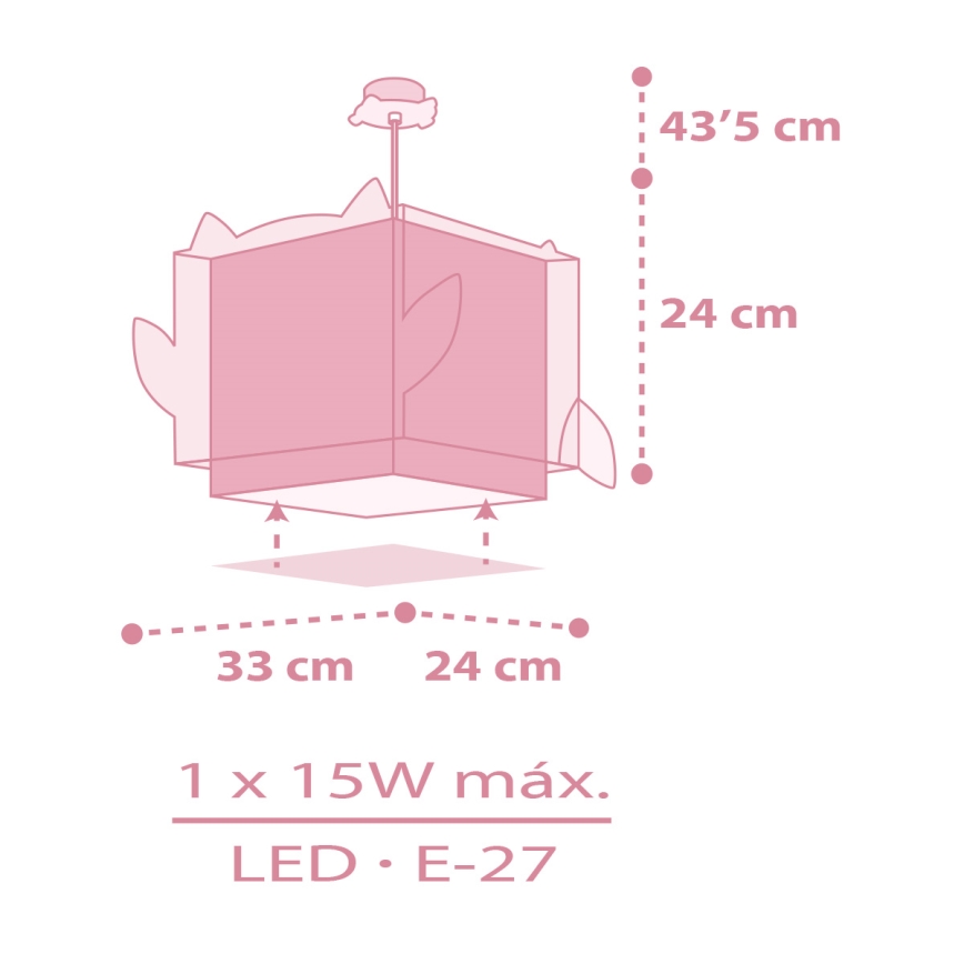 Dalber 64482 - Dečiji luster LITTLE FRIENDS 1xE27/15W/230V