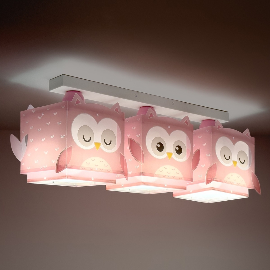 Dalber 64483 - Dečija plafonjera LITTLE FRIENDS 3xE27/15W/230V