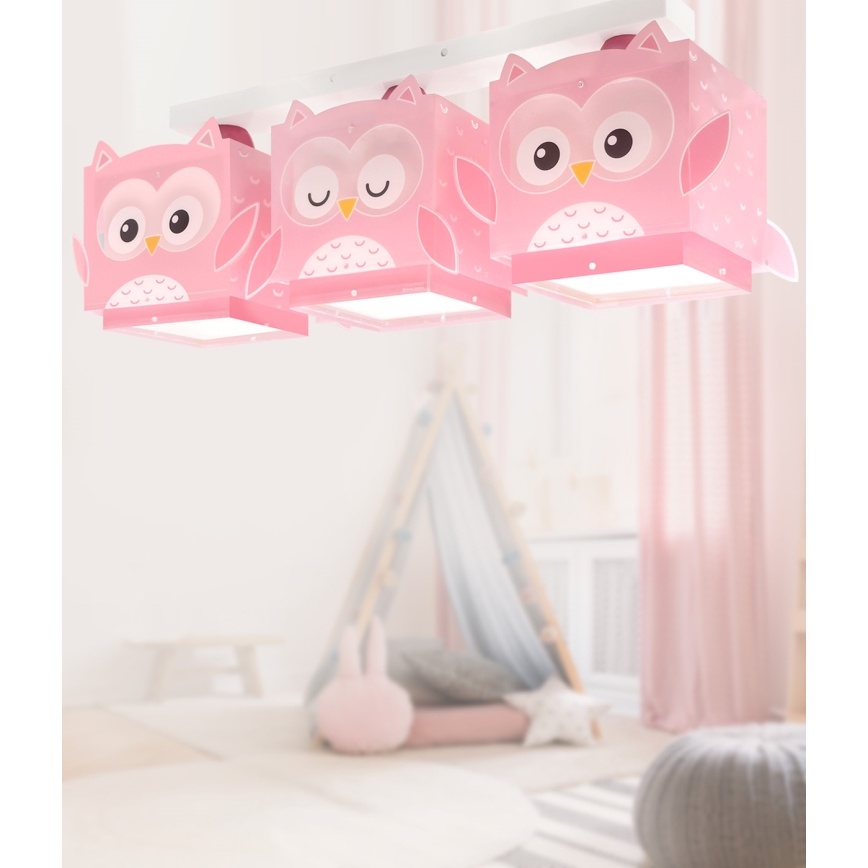 Dalber 64483 - Dečija plafonjera LITTLE FRIENDS 3xE27/15W/230V