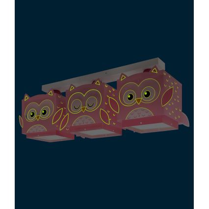 Dalber 64483 - Dečija plafonjera LITTLE FRIENDS 3xE27/15W/230V