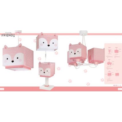 Dalber 64582 - Dečiji luster LITTLE FOX 1xE27/15W/230V