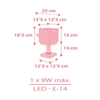 Dalber 64591 - Dečija lampica LITTLE UNICORN 1xE14/8W/230V