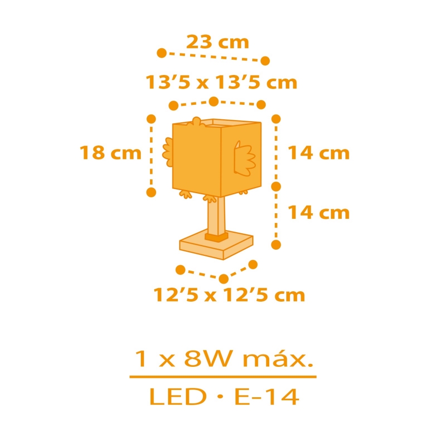 Dalber 64641 - Dečija lampica LITTLE CHICKEN 1xE14/8W/230V